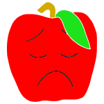 Sad Apple Stencil