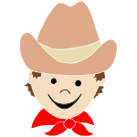 Happy Cowboy Stencil