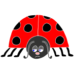Sad Ladybug Stencil