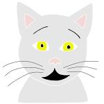 Surprised Kitty Stencil