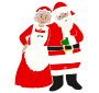 Santa and Mrs Claus Stencil