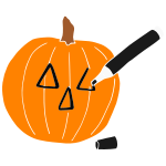 Draw Pumpkin Face Stencil