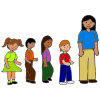 I am safe when I stay with my class.  Picture