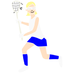 Lacrosse Player Stencil
