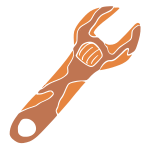 Rusty Wrench Stencil
