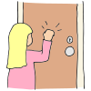 She+is+knocking+on+her+door. Picture