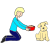 feeding the dog