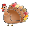 The turkey is brown.