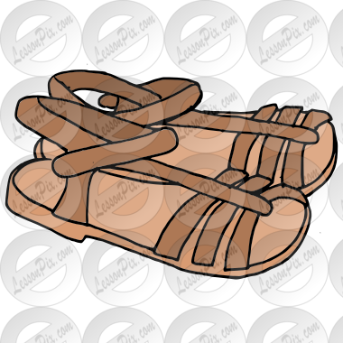 Sandals Picture for Classroom / Therapy Use - Great Sandals Clipart