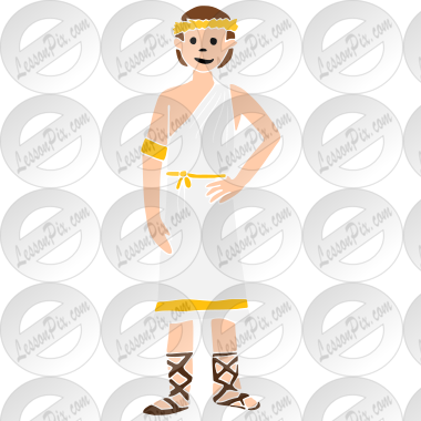 Toga Stencil for Classroom / Therapy Use - Great Toga Clipart