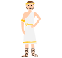 Toga Outline for Classroom / Therapy Use - Great Toga Clipart