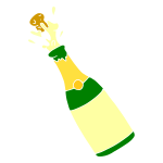 Champagne Popping Stencil