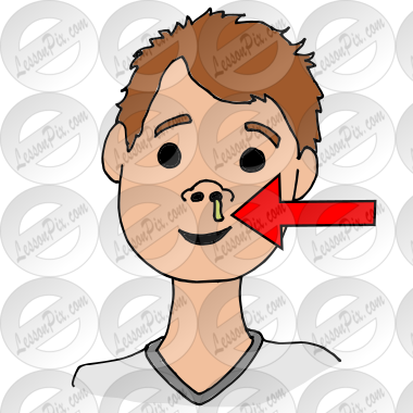 Runny Nose Picture for Classroom / Therapy Use - Great Runny Nose Clipart