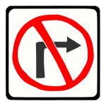 No Turn Stencil