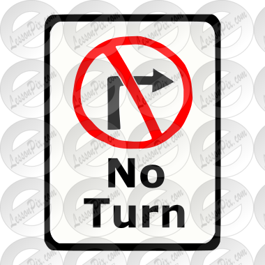 No Turn Stencil