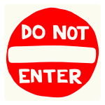 Do Not Enter Stencil