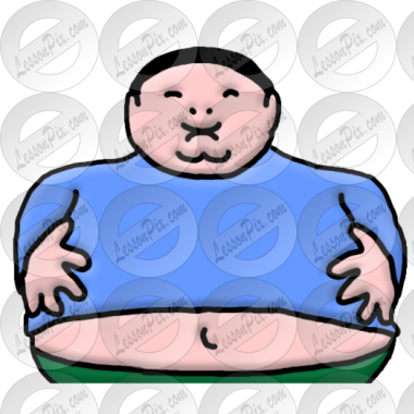 Fat Picture for Classroom / Therapy Use - Great Fat Clipart
