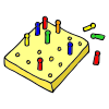 Pegs and pegboard