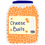 Cheese Balls Stencil