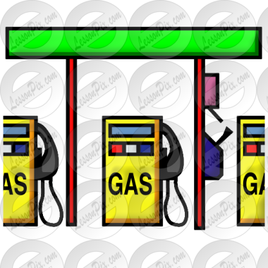Gas Staion Picture for Classroom / Therapy Use - Great Gas Staion Clipart