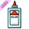 Put clear glue in the bottom of the jar