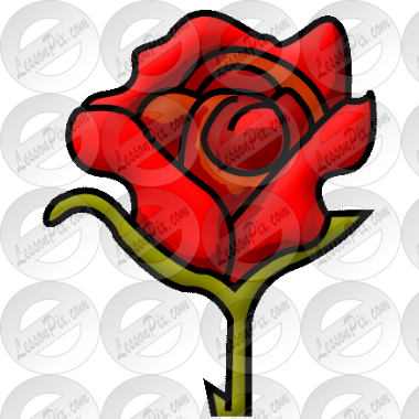 Rose Picture for Classroom / Therapy Use - Great Rose Clipart
