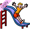 If someone else is on the slide, I can wait until they are finished before I can slide down.