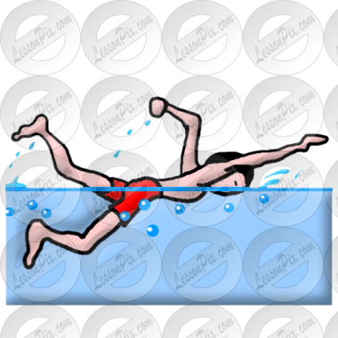 Swim Picture for Classroom / Therapy Use - Great Swim Clipart