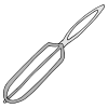 "Here is the peeler."