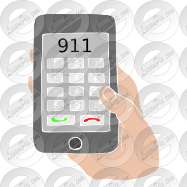 Dial 911 Stencil