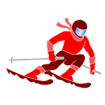 Skier Stencil