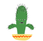 Upset Cactus Stencil