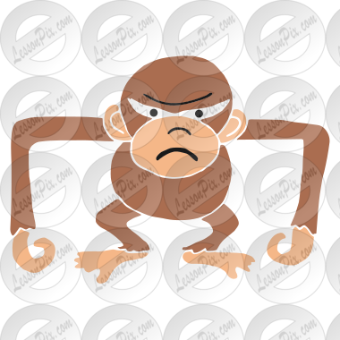 Grumpy Monkey Stencil