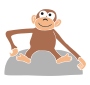 Happy Monkey Stencil