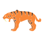 Saber-tooth tiger  Stencil