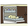 "Here is the dishwasher."