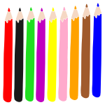 Colored Pencils Stencil