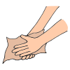 Dry hands with a paper towel