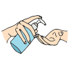 If I can’t wash my hands with soap and water, I can use hand sanitizer.