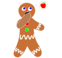 Hungry Gingerbread Man Stencil