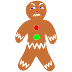 Mad Gingerbread Man Stencil