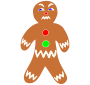 Mad Gingerbread Man Stencil