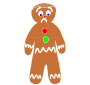 Sad Gingerbread Man Stencil