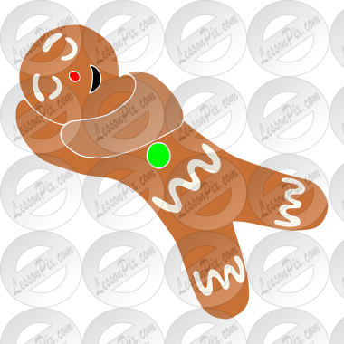 Sleepy Gingerbread Man Stencil