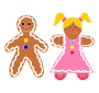 Gingerbread People Stencil