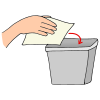 Throw the paper towel in the trash can