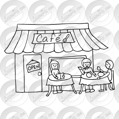 diner clipart black and white