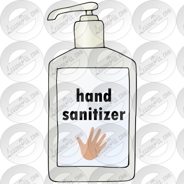 Purell hand sanitizer sticker drawing