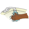 I washed my hands.  Picture