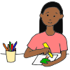She drew...